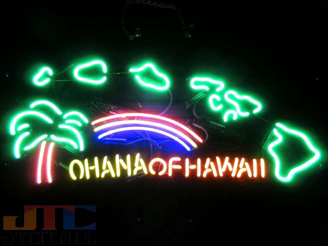 OHANA OF HAWAII ネオン看板 ネオンサイン 広告 店舗用 NEON SIGN アメリカン雑貨 看板 ネオン管 - ネオン管やブリキ看板、 アメリカ雑貨の通販【JTC MALL】