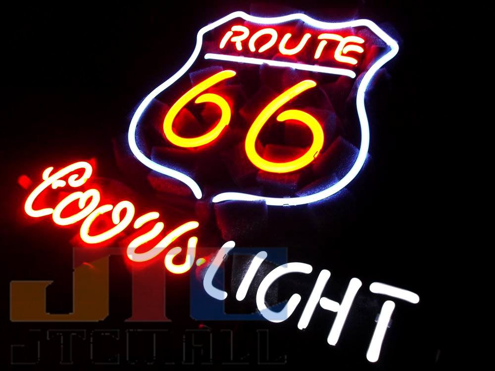 T163 ルート66 クアーズ ライト Coors LIGHT 特大ネオン看板 ネオンサイン 広告 店舗用 NEON SIGN アメリカン雑貨 看板  ネオン管 - ネオン管やブリキ看板、アメリカ雑貨の通販【JTC MALL】