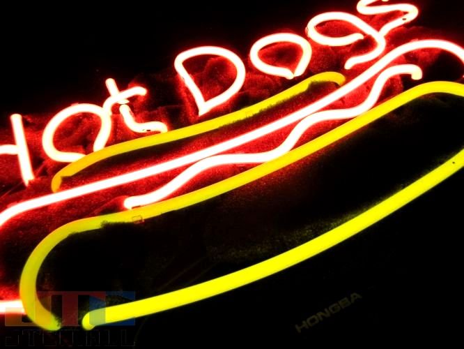 F3 ホットドック HOT DOG ネオン看板 ネオンサイン 広告 店舗用 NEON