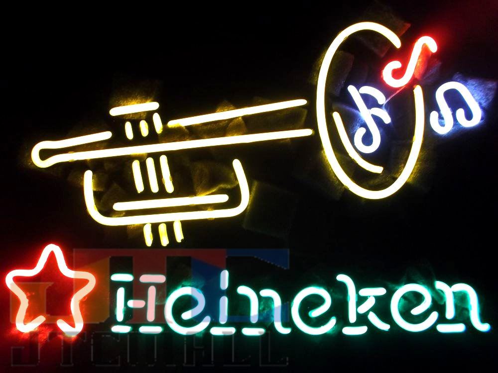 Heineken ハイネケン ビール BAR トロンボーン 特大ネオン看板 ネオンサイン 広告 店舗用 NEON SIGN アメリカン雑貨 看板  ネオン管 - ネオン管やブリキ看板、アメリカ雑貨の通販【JTC MALL】