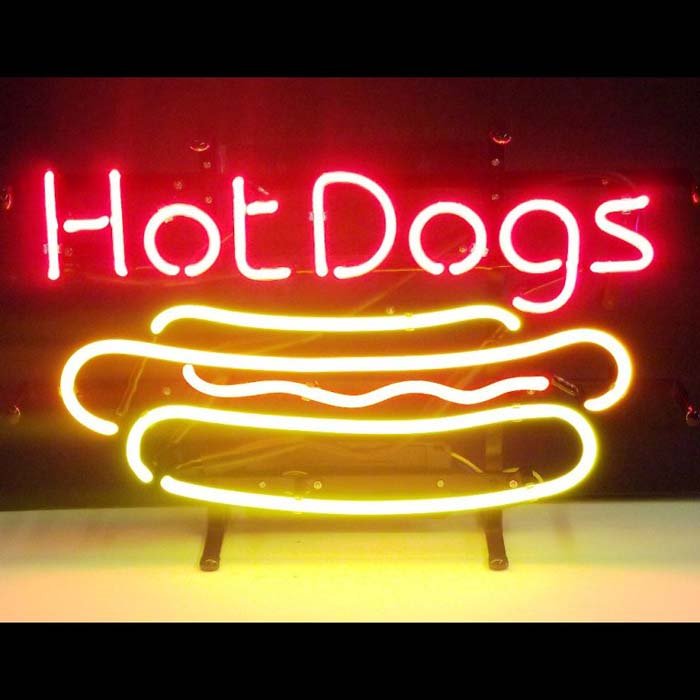 ネオンサイン F3 Hot Dogs ホットドック 広告 店舗用 アメリカン雑貨 看板 ネオン管 - ネオン管やブリキ看板、アメリカ雑貨の通販【JTC  MALL】