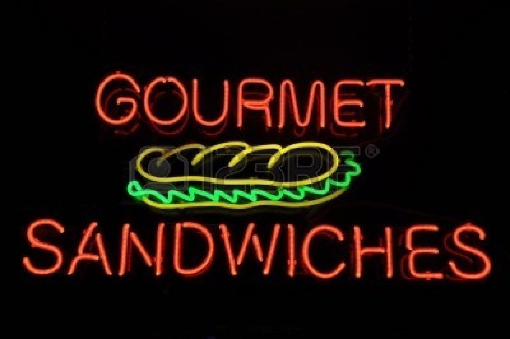 特大ネオンサイン F89 GOURMET SANDWICHES サンドイッチ 広告 店舗用 ...