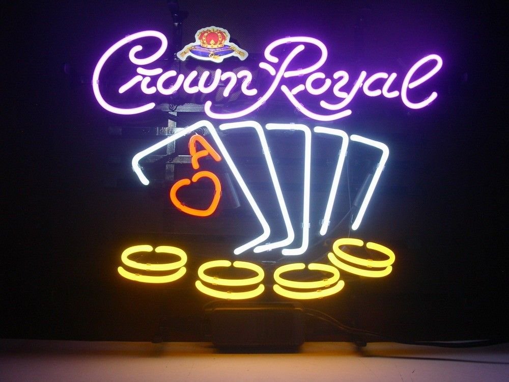 特大ネオンサイン T852 Crown Royal Poker Chips ポーカー 広告 店舗用 NEON SIGN アメリカン雑貨 看板 ネオン管  ネオン管やブリキ看板、アメリカ雑貨の通販【JTC MALL】