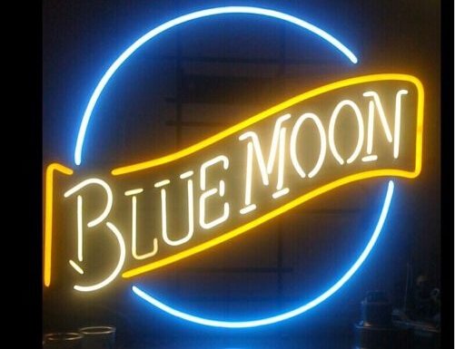 特大ネオンサイン A181 BLUE MOON LAGER BEER ブルームーン 広告 店舗 ...