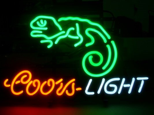 特大ネオンサイン T108 Coors LIGHT クアーズライト ビール カメレオン ネオン看板 ネオンサイン 広告 店舗用 NEON ...