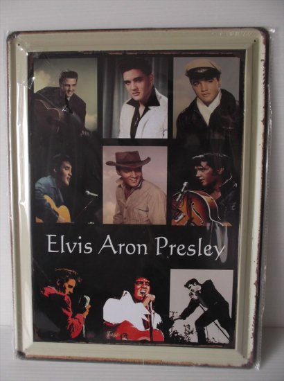 サイズ：3０cm×40cmブリキ看板（エルビス プレスリー） 【メール便送料無料】エルヴィス・プレスリー Elvis Aron Presley 特大  特大ブリキ看板 イギリス 広告 ブリ - ネオン管やブリキ看板、アメリカ雑貨の通販【JTC MALL】