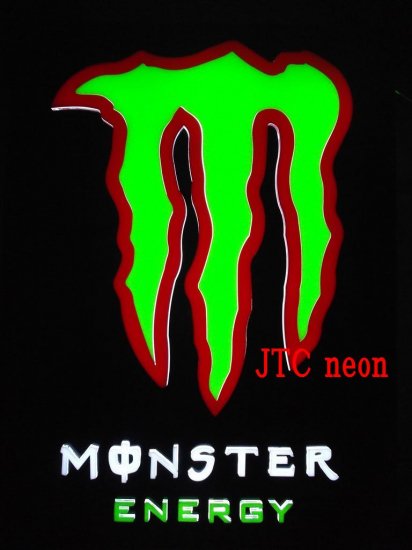 モンスターエナジー 太 MONSTER ENERGY LEDボックス LED BOX ネオンサイン 看板 BAR Cafe ネオン管 ネオン - ネオン 管やブリキ看板、アメリカ雑貨の通販【JTC MALL】