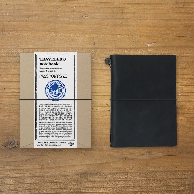 トラベラーズノート パスポートサイズ スターターキット 黒 - 文具館