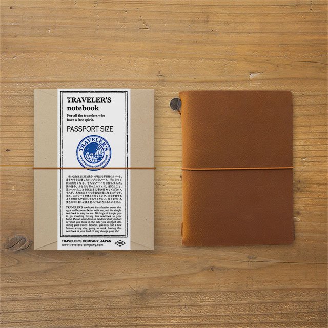 トラベラーズノート パスポートサイズ キャメル - 手帳