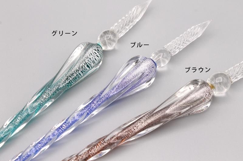 aun ガラスペン　きのこ　M 中字 aun ガラスペン キノコ