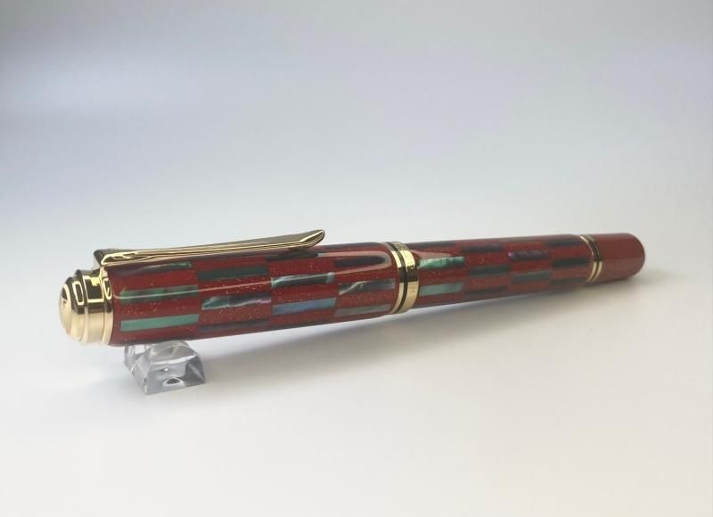 ペリカン Pelikan M1000 螺鈿限定万年筆 市松 Red Infinity - 文具館