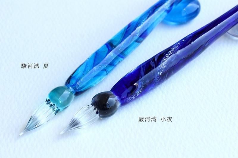 文具館コバヤシ オリジナル ガラスペン 駿河湾小夜 - 文具館