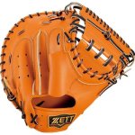 野球 ゼット ZETT プロステイタス 硬式用 キャッチャーミット森タイプ  BPROCM620 右投用 オレンジ×ブラウン