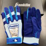 野球 フランクリン Franklin バッティンググラブ 手袋 限定品 箱付き 2022年 父の日 サックス×ブルー
