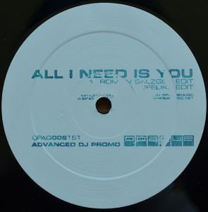 Unknown Artist / All I Need Is You (12