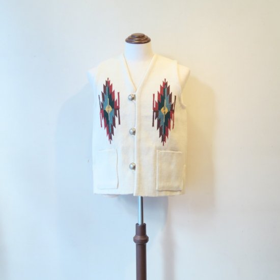 TRUJILLO'S WEAVING SHOP CHIMAYO VEST（NATURAL） - sit