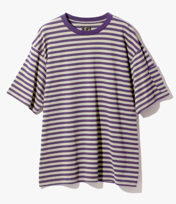<img class='new_mark_img1' src='https://img.shop-pro.jp/img/new/icons23.gif' style='border:none;display:inline;margin:0px;padding:0px;width:auto;' />NEEDLES    S/S Crew Neck Tee - Stripe Jersey [Purple]