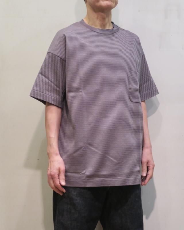 A VONTADE COMPACT BORDER S/S T-SHIRT - sit