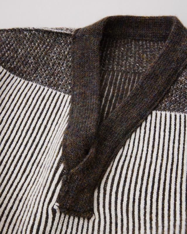 NICENESS24AW GOLDBLUM メカニックセーター GRAY×KHAKI