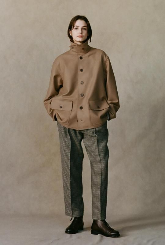 NICENESS INNES ホースライディングメルトン マリンジャケット NICENESS INNES/イネス（ホースライディングメルトン マリンジャケット