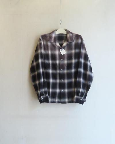 T.TLot. 101 Open Collar Shirt  [ BLEACHED GRAY PLAID ]