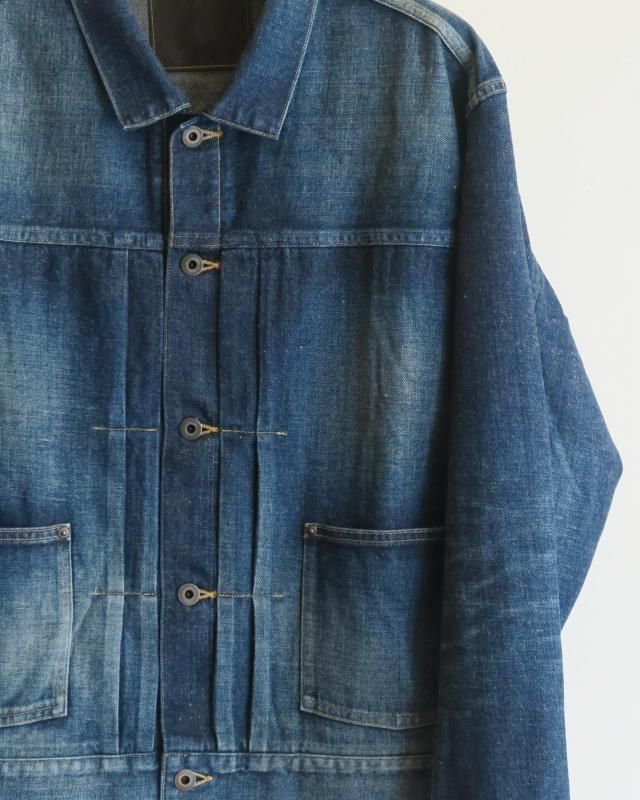 T.T Lot. 714 Denim Jacket Side Panel [ DAMAGED INDIGO ] - sit