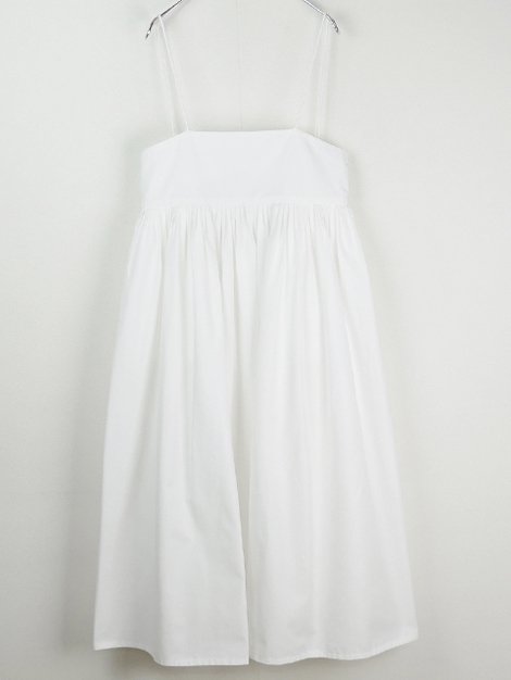 22SS コットンタックサロペットスカート WHITE