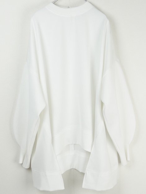 22AW CURVE-HEM KNIT SLEEVE PULLOVER