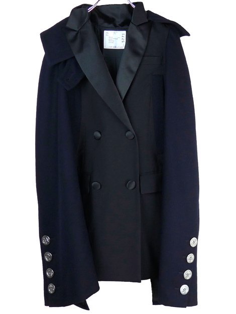 21AW Wool Melton  Suiting Cape