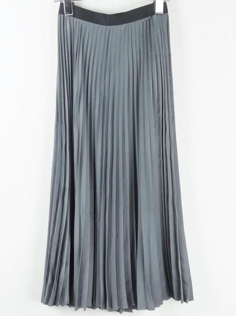 21SS Drape satin pleated skirt