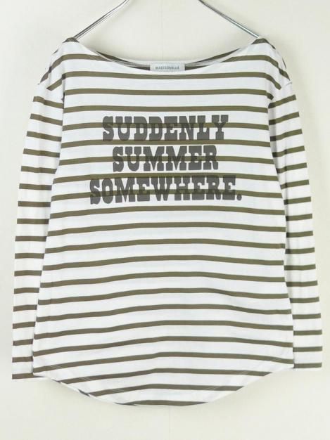 24SS BOAT NECK 3/4 SLEEVE TEE BORDER