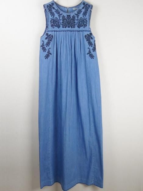 20SS Denim embroidery onepiece
