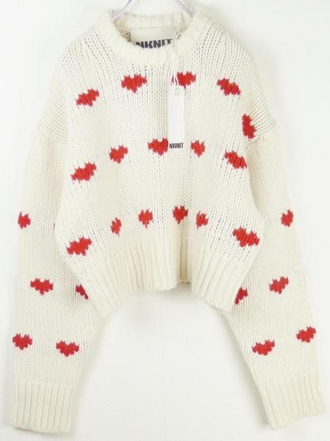 24AW short ♡pattern KNIT WHITE⓪