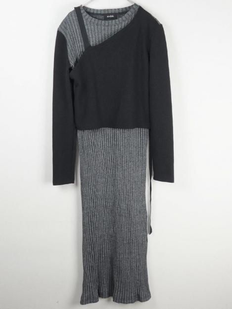 20AW overlap knit onepiece