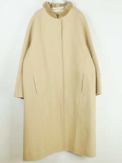 ドゥロワー Drawer メルトン ノーカラーコート Drawer（ドゥロワー）の「Drawer メルトン ノーカラーコート