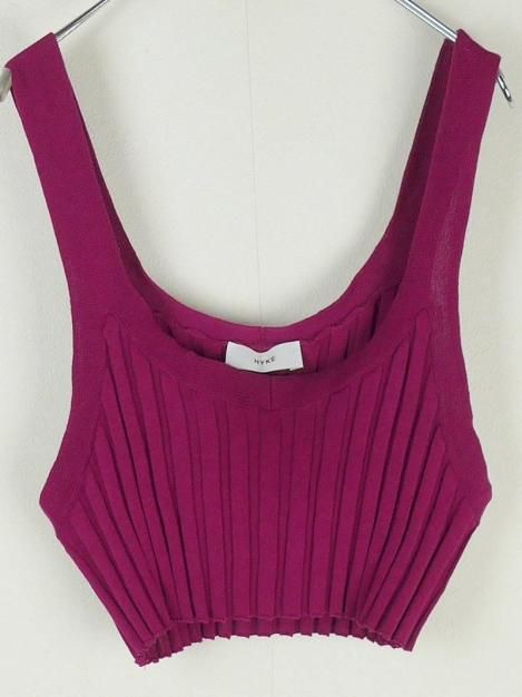 23SS WIDE RIBBED SWEATER BUSTIER TOP