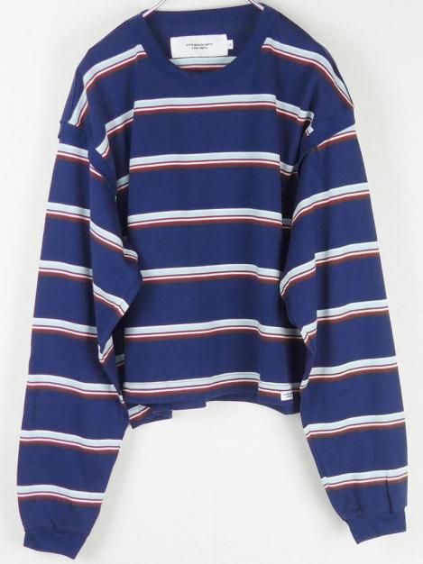 24AW COTTON MULTI BORDER SHORT PULLOVER