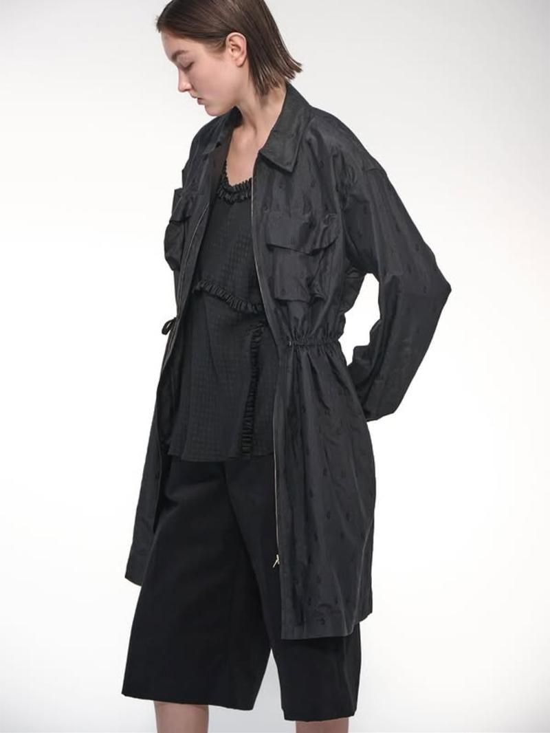 25SS ナイロンシルク フラワージャガードコート - ブランド古着