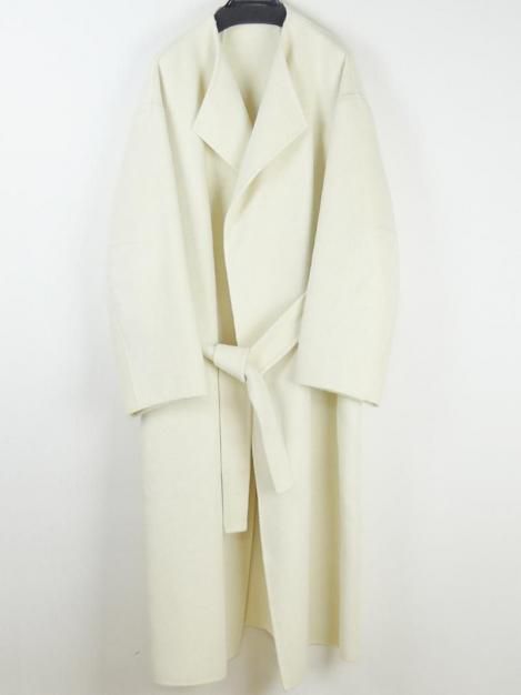 22AW YAK WOOL HIGH NECK REVER COAT
