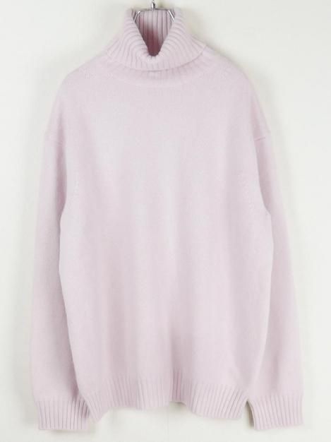 21AW 7Gカシミヤタートルネックニット ライトピンク