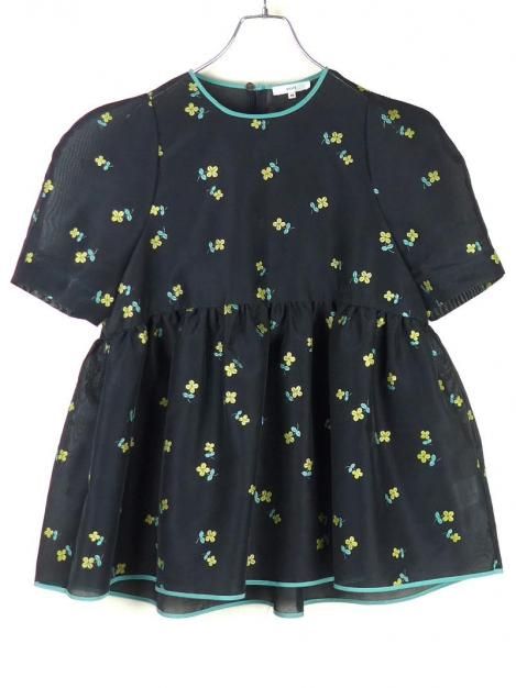 25SS ラメクローバーパフブラウス