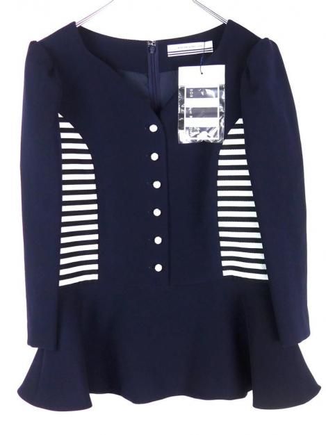 22AW HEART NECK TWILL BLOUSE