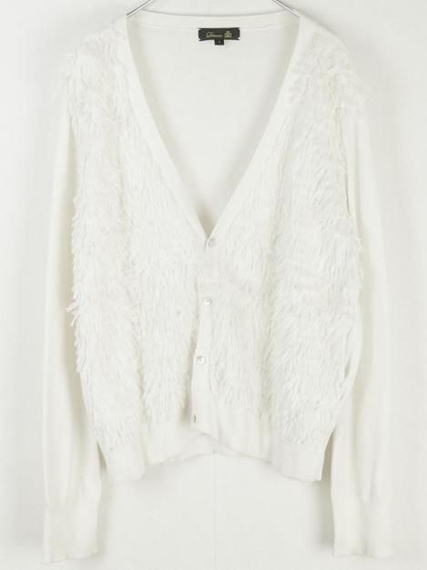 コットンカシミヤ フリンジカーディガン