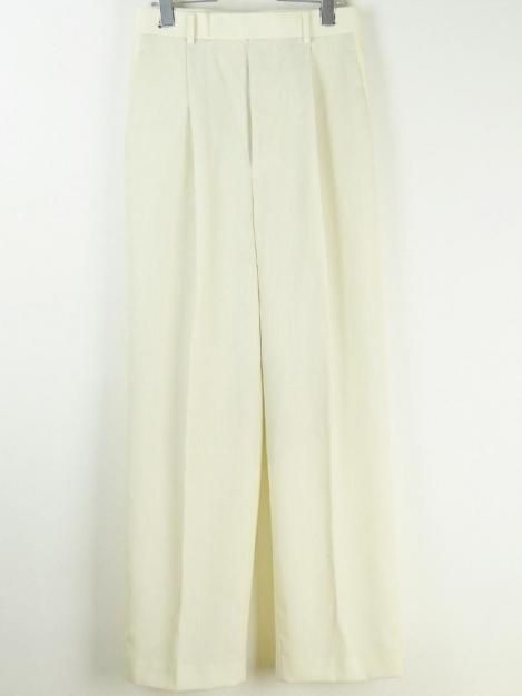 25SS WOOL KID MOHAIR HOP SACK ONE-TUCK SLACKS