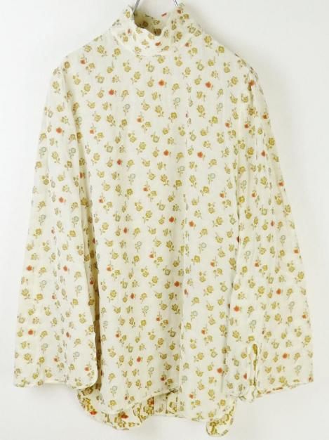 25SS Floral Jacquard Hight Neck Blouse