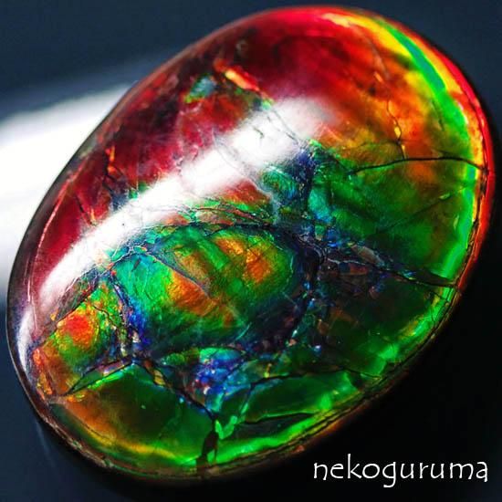 宝石ルース アンモライト 化石 Ammolite /約9.8g/1個 カナダ産