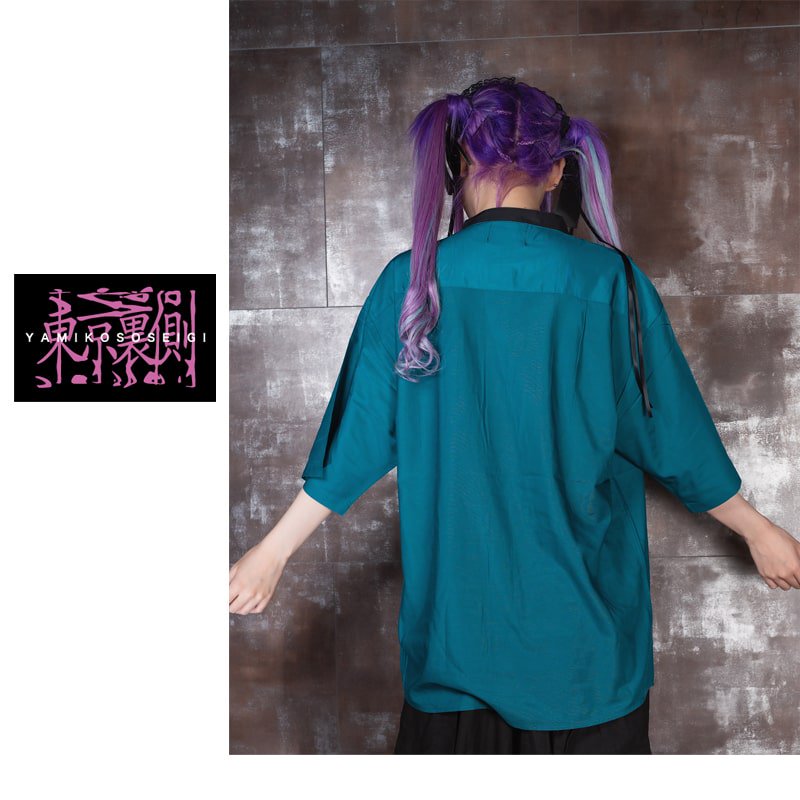 【東京裏側】クレリックバンドカラーチャイナボタンシャツ(男女兼用)