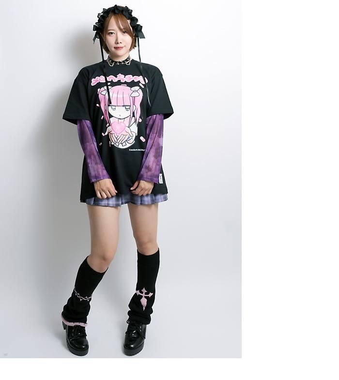 東京裏側】メンヘラちゃんH Tシャツ（男女兼用）