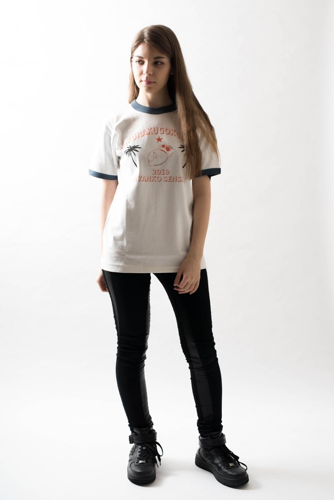 夏目友人帳 井上和彦プロデュース ニャンコ先生 極楽 Tシャツ リンガーtシャツ Ver 男女兼用 公式 Backside Of Tokyo バックサイドオブトーキョー 夏目友人帳 井上和彦プロデュース ニャンコ先生 極楽 Tシャツ リンガーtシャツ Ver 男女兼用 公式 Backside Of Tokyo バックサイドオブトーキョー