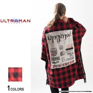 『ULTRAMAN』 ウルトラマン セブン エース グラフィック切り貼りチェックシャツ（男女兼用）